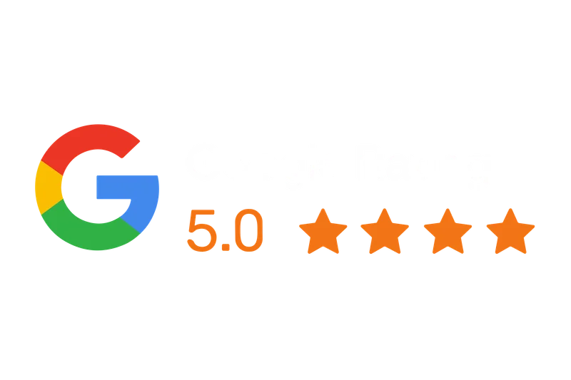 5 star rating on Google